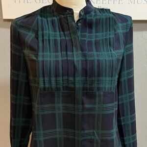 J.Crew Factory Plaid Blouse Size XS